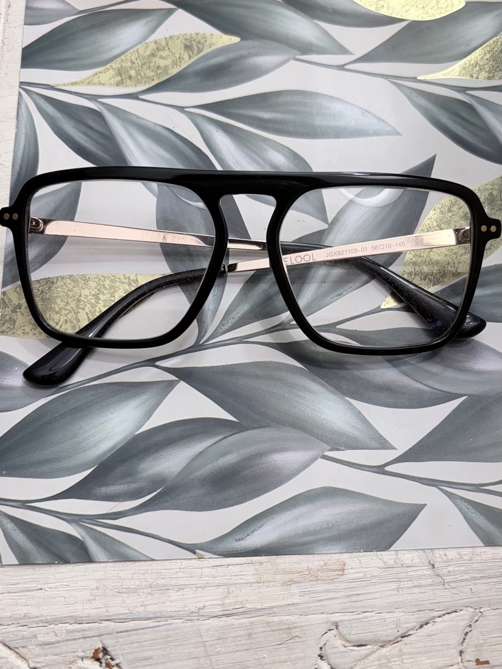 Zeelool Trendy Aviator Eyeglasses Frames Clear Lens UV400 Blue Light ZJGX821109